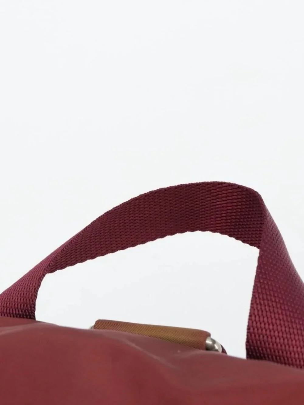 PRADA Backpack Nylon Red Silver Auth ti3983A